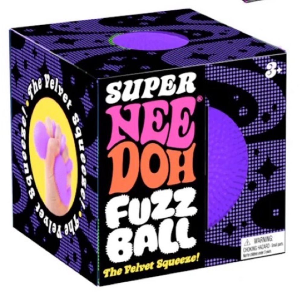NEW! NeeDoh SUPER FUZZ BALL In Purple 💜 The Velvet Squeeze Nee DohNEW